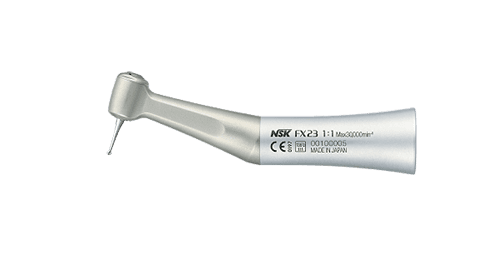 Contra Angle - NSK — Photographed model: NSK FX23. Exact package handpiece confirmed in quote.