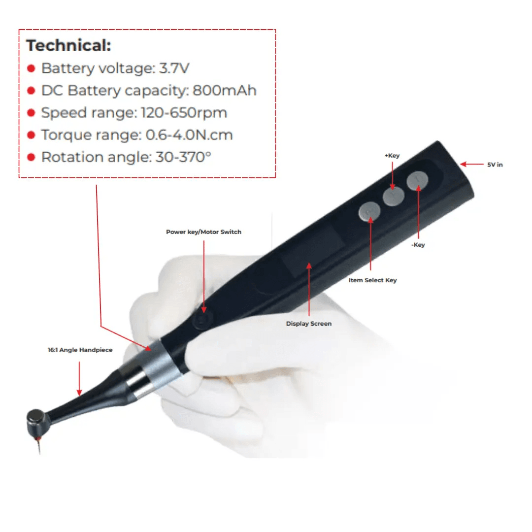 Healix Cordless Endomotor — Manufacturer product photo. Accessories and promotional bundles shown are not included unless listed.
