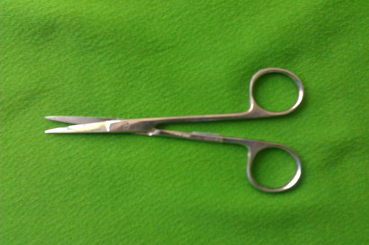 Reference photograph of Metzenbaum scissors