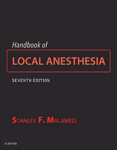 Book cover: Malamed Handbook of Local Anesthesia 7th