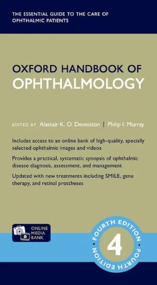 Book cover: Oxford Handbook of Ophthalmology 4th