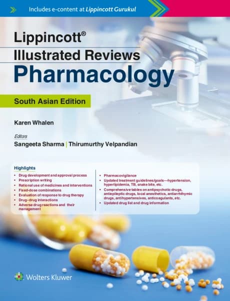 Book cover: Lippincott Pharmacology South Asian Edition