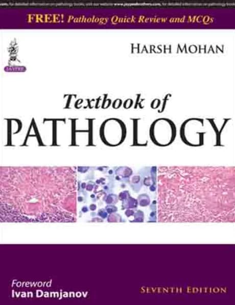 Book cover: Harsh Mohan Textbook of pathology 7th