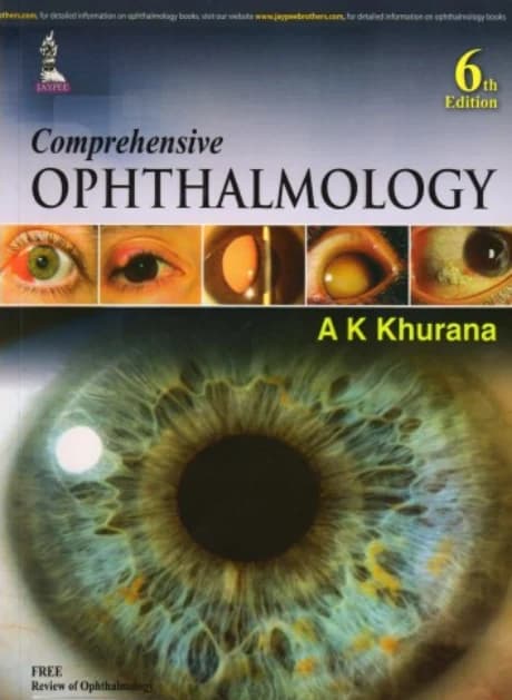 Book cover: AK Khurana Ophthalmology 6th