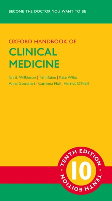 Book cover: Oxford Handbook of Clinical Medicine 10th