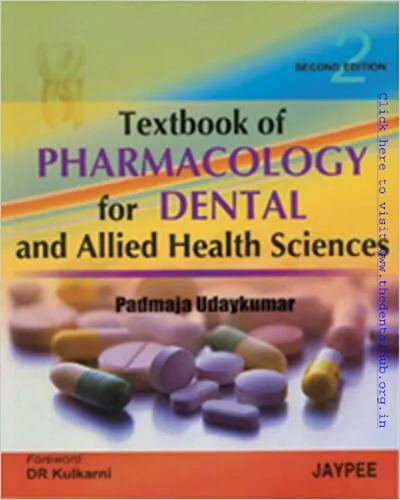 Book cover: Padmaja Udaykumar Textbook of Pharmacology for Dental and Allied