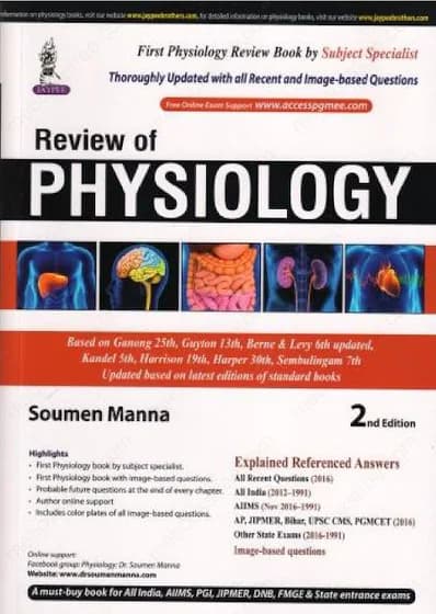 Book cover: Soumen Manna Review of Physiology 2nd