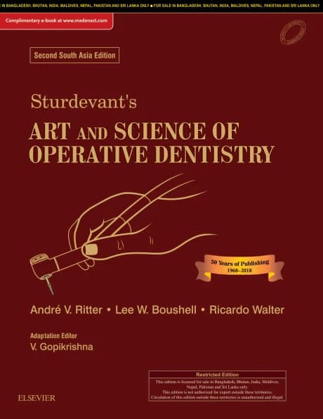 Book cover: Sturdevants Art & Science of Operative Dentistry 2e south asian