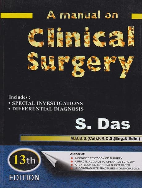 Book cover: S Das Scanned Clinical Surgery 13th