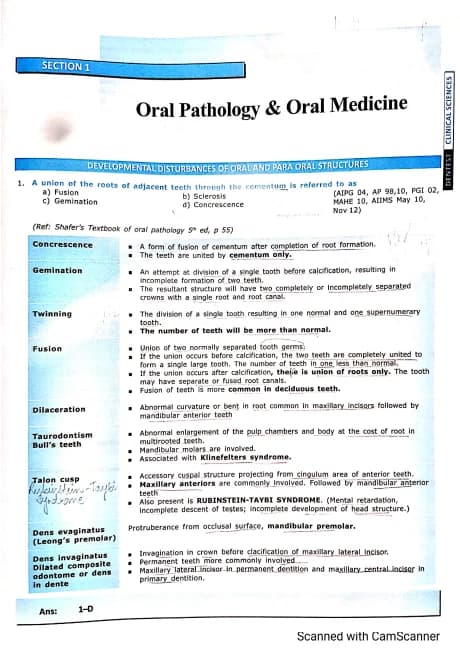 Chapter preview: Dentest oral pathology and oral medicine section 1 260221 124651