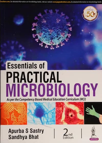 Book cover: Apurba Sastry Essential of Practical Microbiology 2th