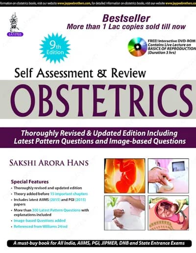 Book cover: Sakshi Arora Obstetrics 9th