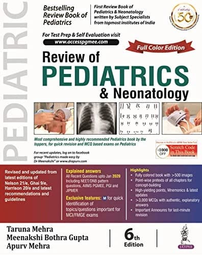 Book cover: Tarun Mehra Review of Pediatrics and Neonatology 6th