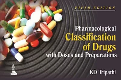 Book cover: KD Tripathi Pharmacological Classification of Drugs 5th