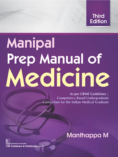 Book cover: Manipal Prep Manual Of Medicine 3rd