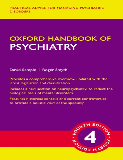 Book cover: Oxford Handbook of Psychiatry 4th