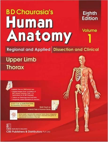 Book cover: BD CHAURASIA UPPER LIMB AND THORAX