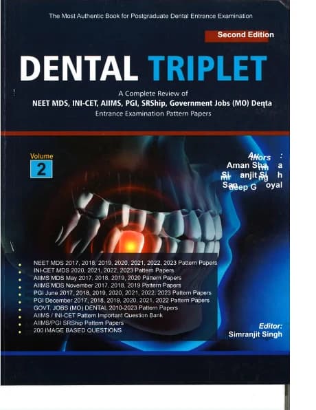 Book cover: DENTAL TRIPLET SECOND EDITION Volume 2 (1)