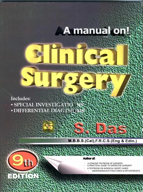 Book cover: S Das Clinical Surgery 9th