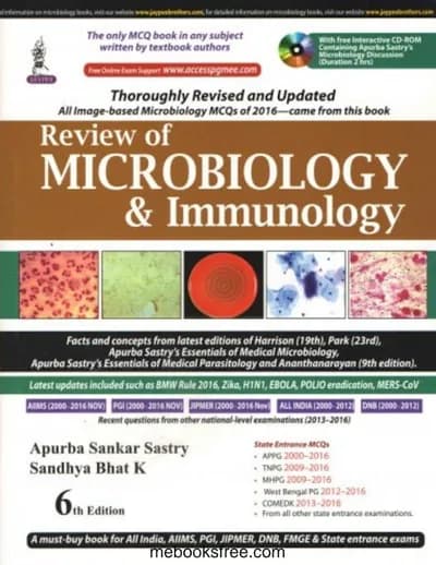 Book cover: Apurba Sastry Review of microbiology and immunology 6th