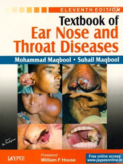 Book cover: Maqbool Textbook of Ear Nose and Throat Diseases 11th