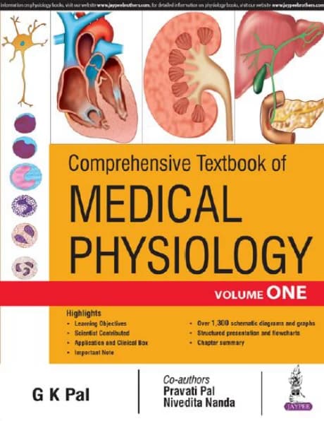 Book cover: GK Pal Textbook of Medical Physiology 1st