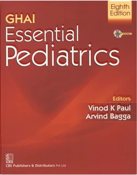 Book cover: Ghai Essential Pediatrics 8th