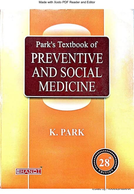 Book cover: Scanned Park Community Medicine 28th
