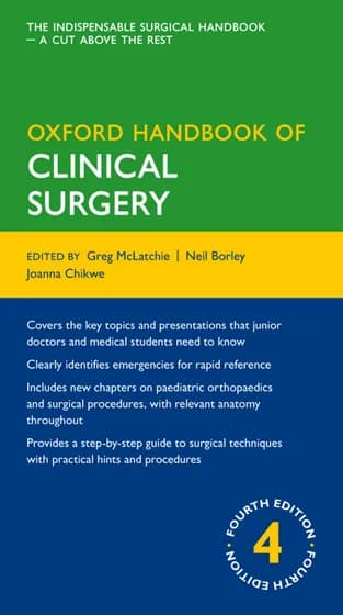 Book cover: Oxford Handbook of Clinical Surgery 4th