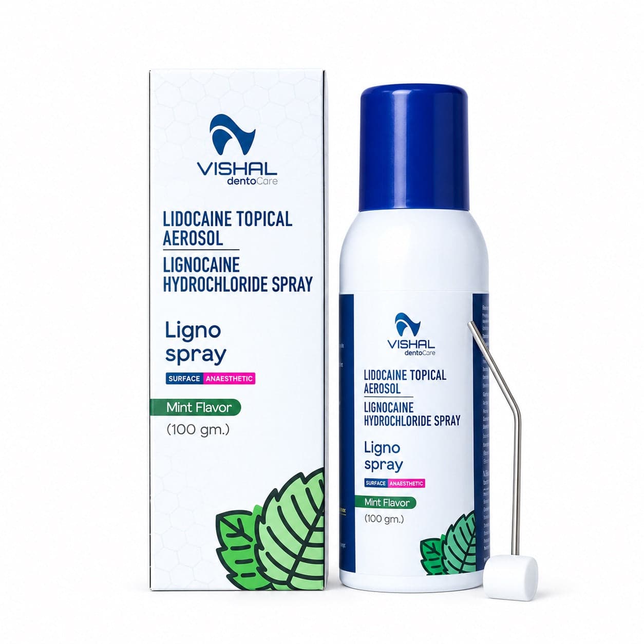 Vishal DentoCare Ligno Topical Mint Spray (100gm) / Local Anesthetic Oral Spray
