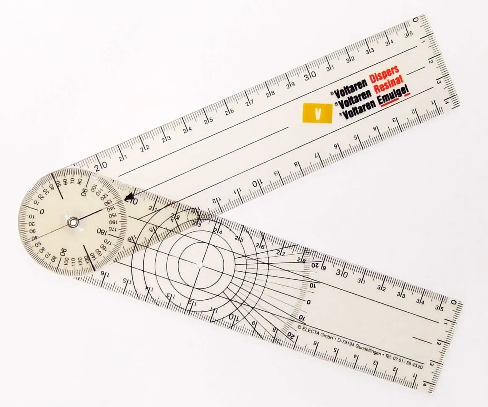 Clinical goniometer — reference view